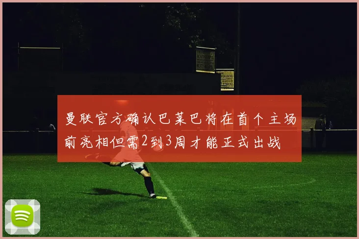曼联官方确认巴莱巴将在首个主场前亮相但需2到3周才能正式出战